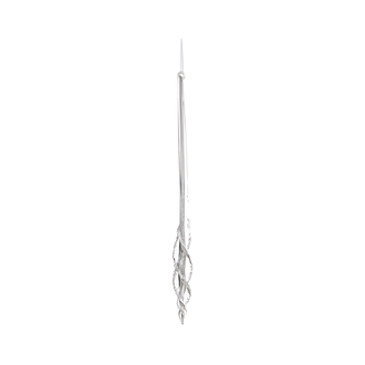 Ornement glaçon spiralé en verre – Transparent – 12 po