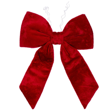 Nœud de Noël en fausse fourrure — rouge