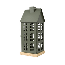 Lanterne maison de Noël en fer – Gris