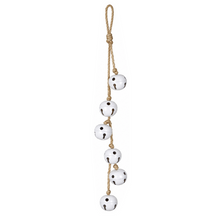 Ornement cloche suspendu – Blanc / Naturel