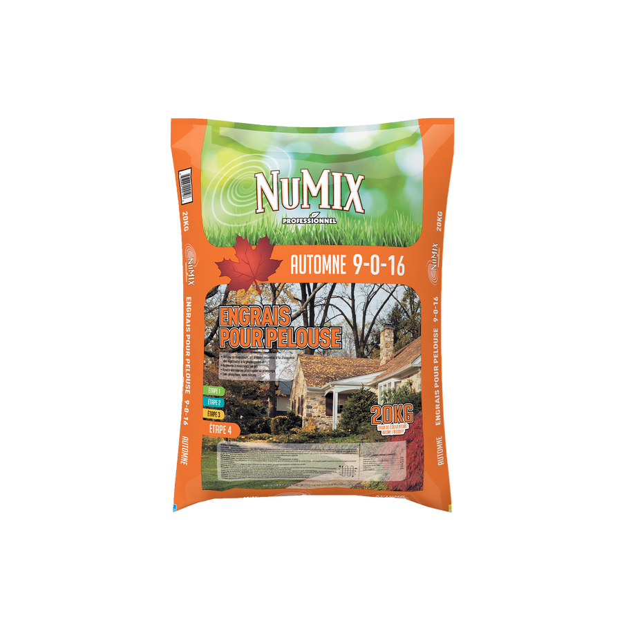 Engrais à pelouse d’automne 9-0-16 — NuMix — 10 kg