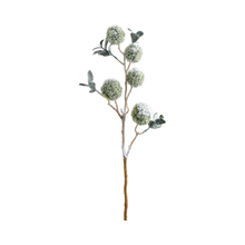 Tige de châtaignier enneigée verte et blanche 33''