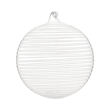 Boule de verre claire avec lignes texturées — 4.75 pouces