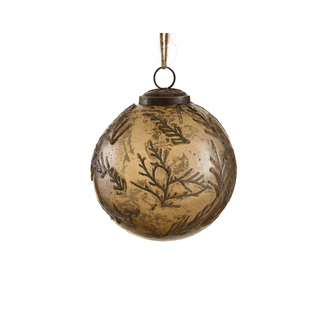 Boule de verre brune dorée — 5 pouces