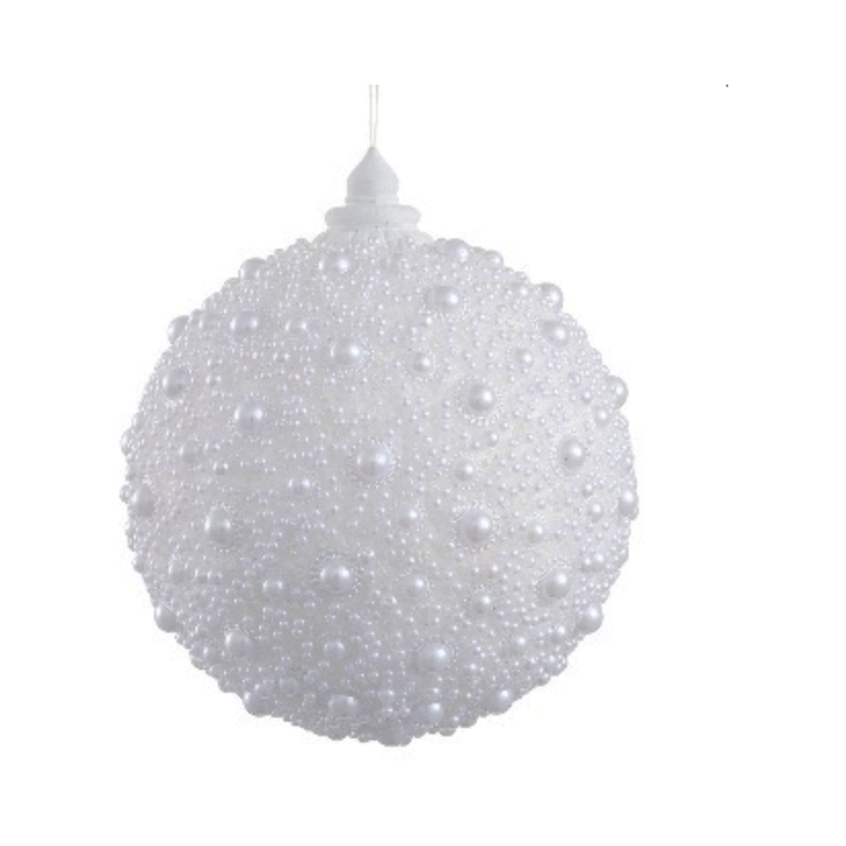 Boule blanche perlée givrée — 6 pouces