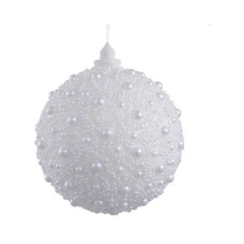 Boule blanche perlée givrée — 6 pouces