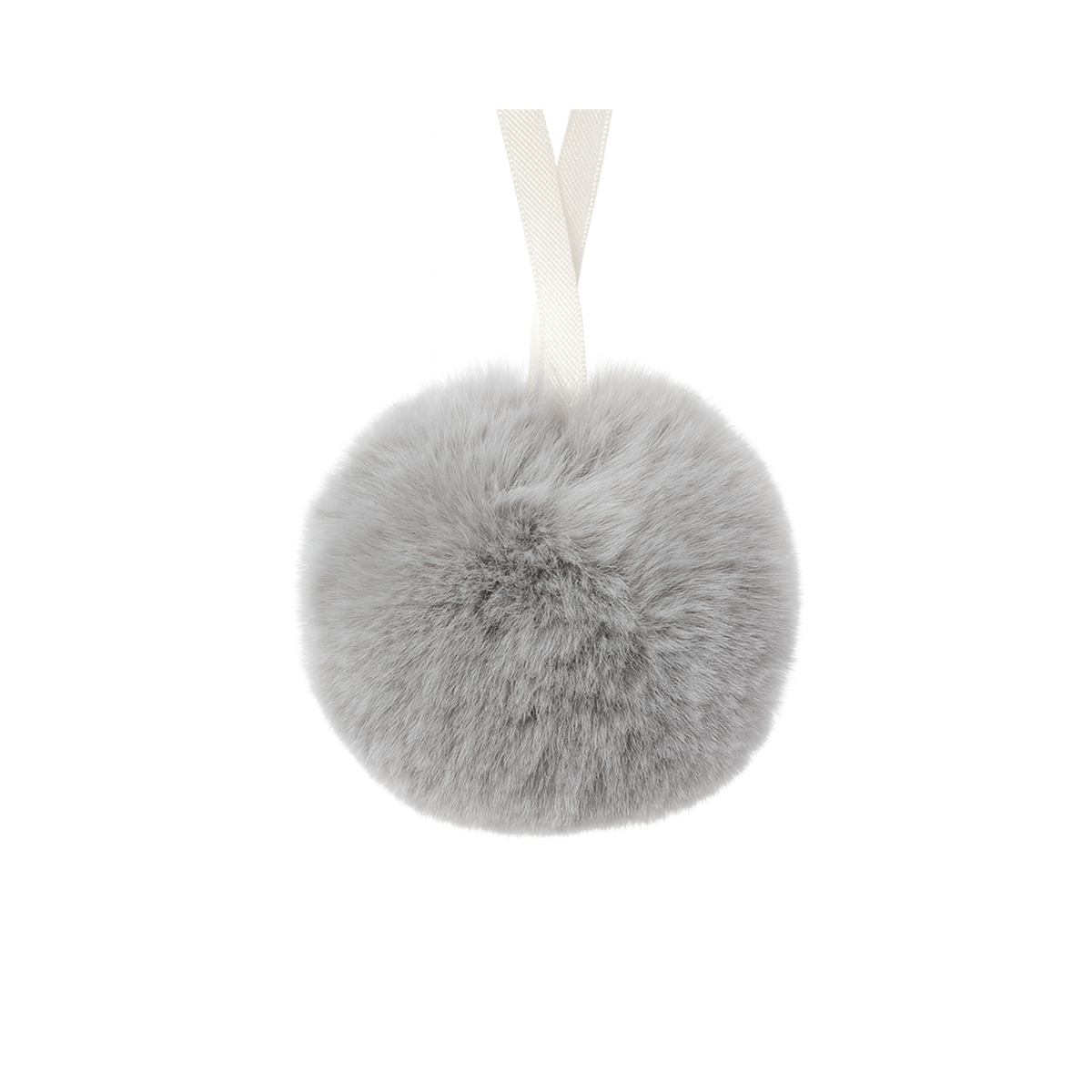 Boule en fourrure grise 4"