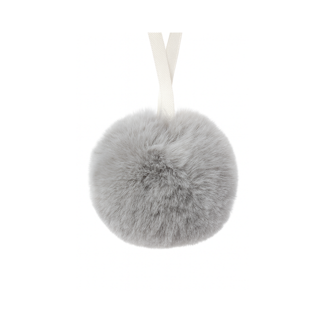 Boule en fourrure grise 4"