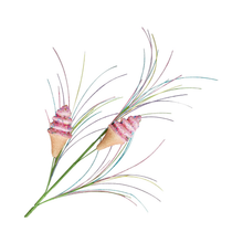 Tige de cornets crème glacée roses 30,5''