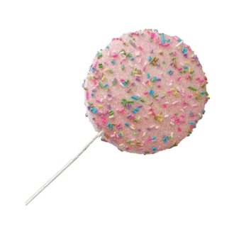 Pick bonbon macaron rose 12''