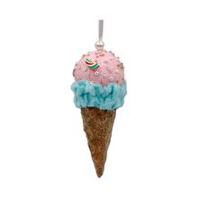 Ornement cornet crème glacée 5,5''