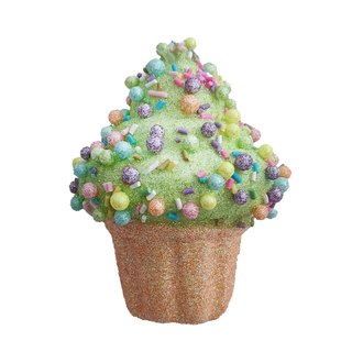 Ornement cupcake bonbon vert 3,5''