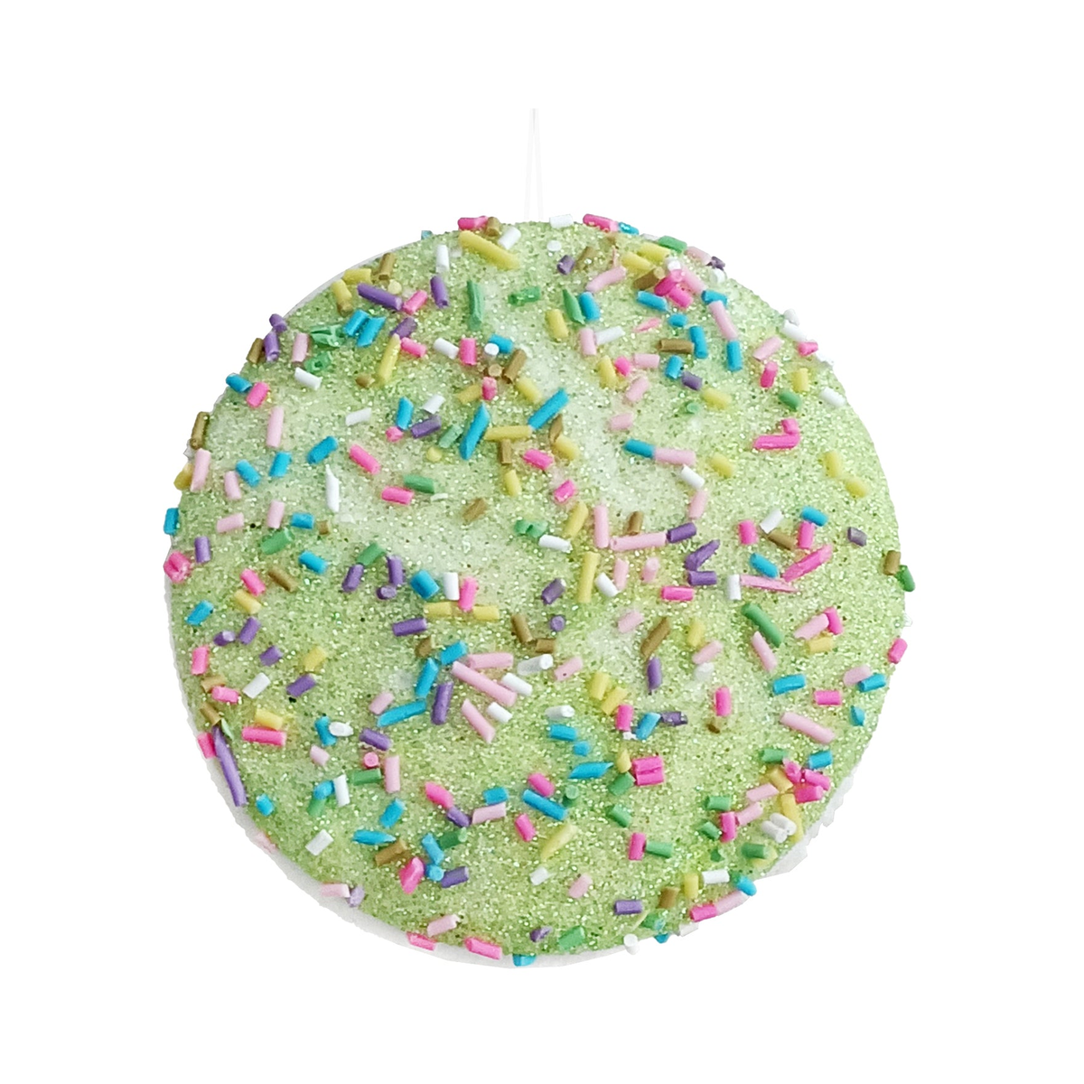 Ornement macaron bonbon vert 3,5''