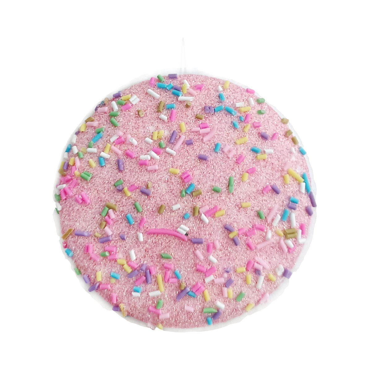 Ornement macaron bonbon rose 3,5''