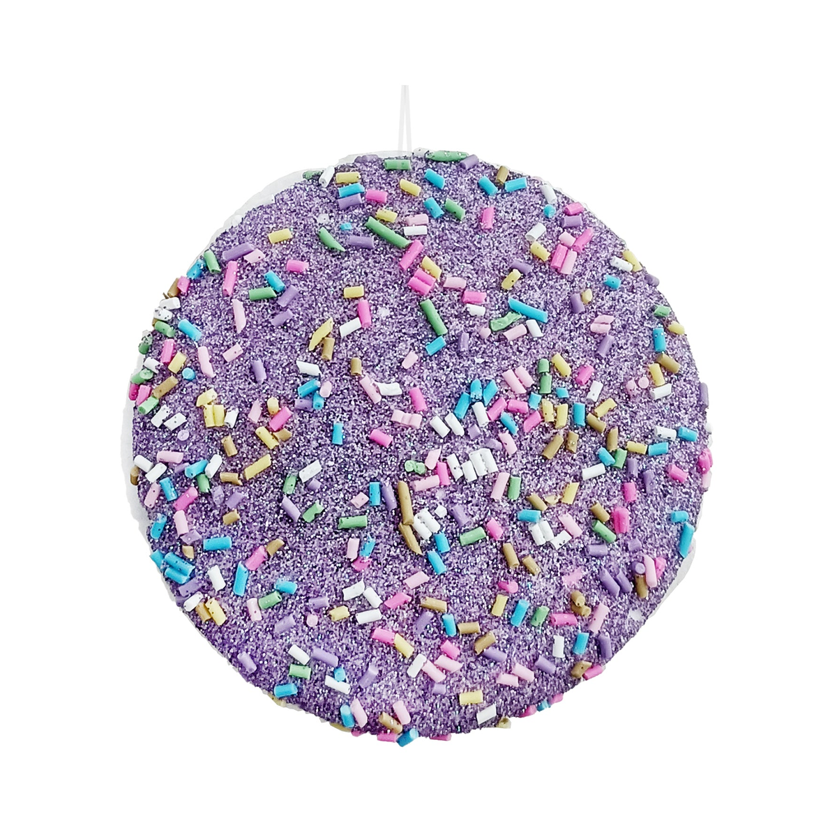 Ornement macaron bonbon violet 3,5''