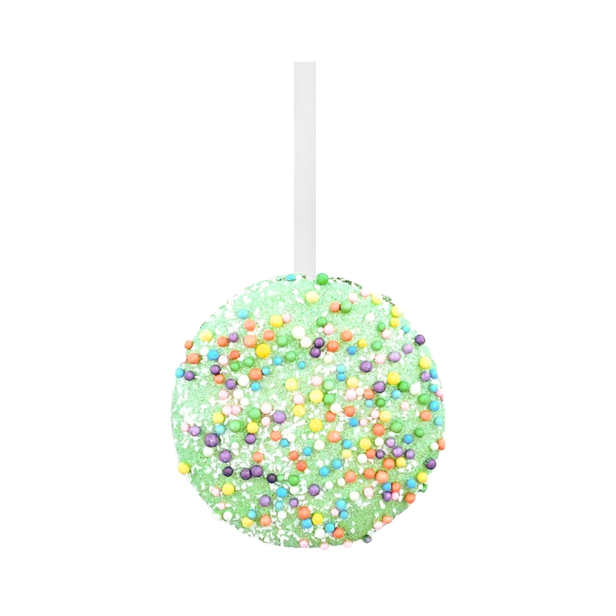 Ornement macaron chocolat vert 3,5''