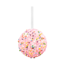 Ornement macaron chocolat rose 3,5''