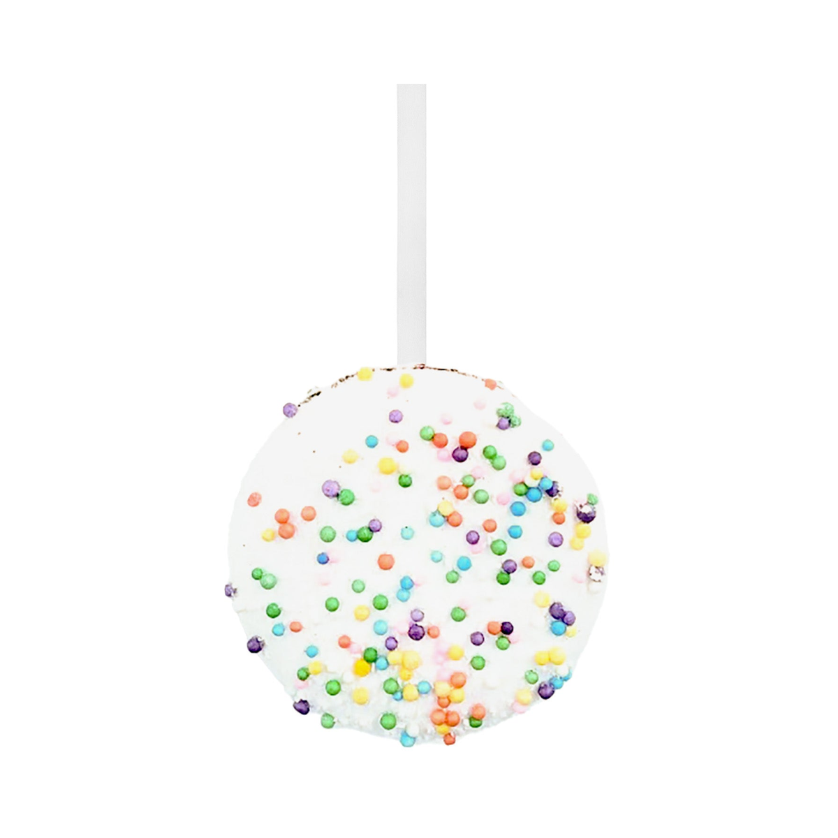 Ornement macaron chocolat blanc 3,5''