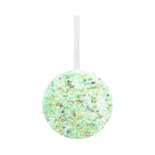 Ornement macaron chocolat vert 4,5''