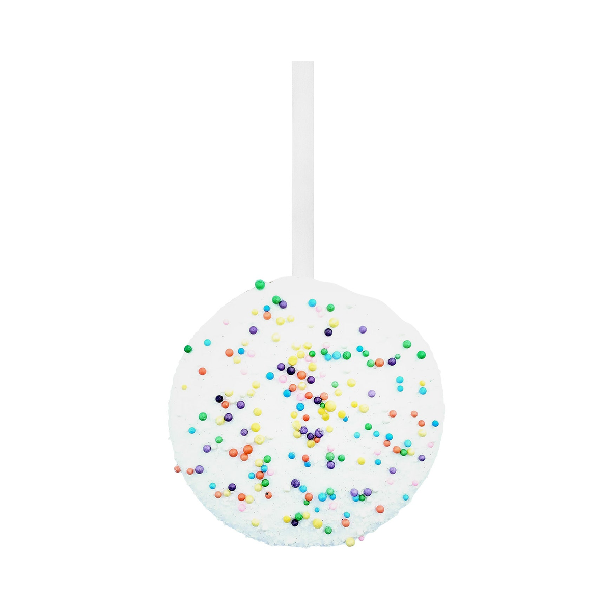 Ornement macaron chocolat blanc 4,5''