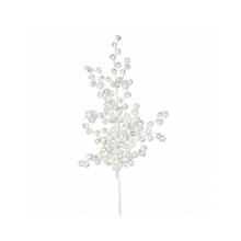 Tige de pommettes pailletées irisé blanc 29"