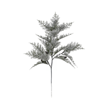 Tige de cèdre enneigée blanche et verte 26"