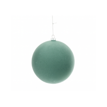 Boule ornementale vert givré — 8 pouces