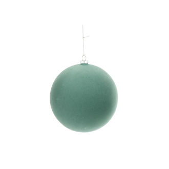 Boule ornementale vert givré — 8 pouces
