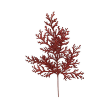 Tige de cèdre plat pailleté rouge 21"