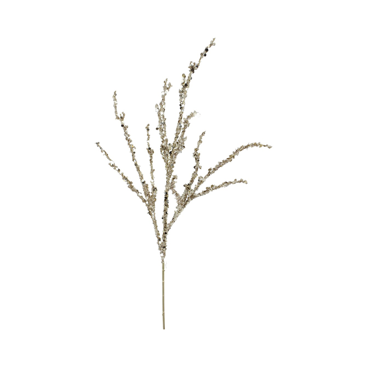 Tige brindille pailletée laser champagne 40"