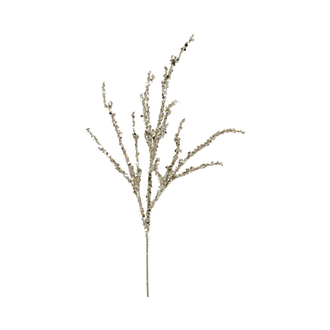 Tige brindille pailletée laser champagne 40"