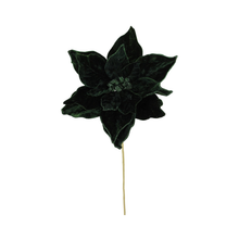 Tige de poinsettia en velours vert 20"