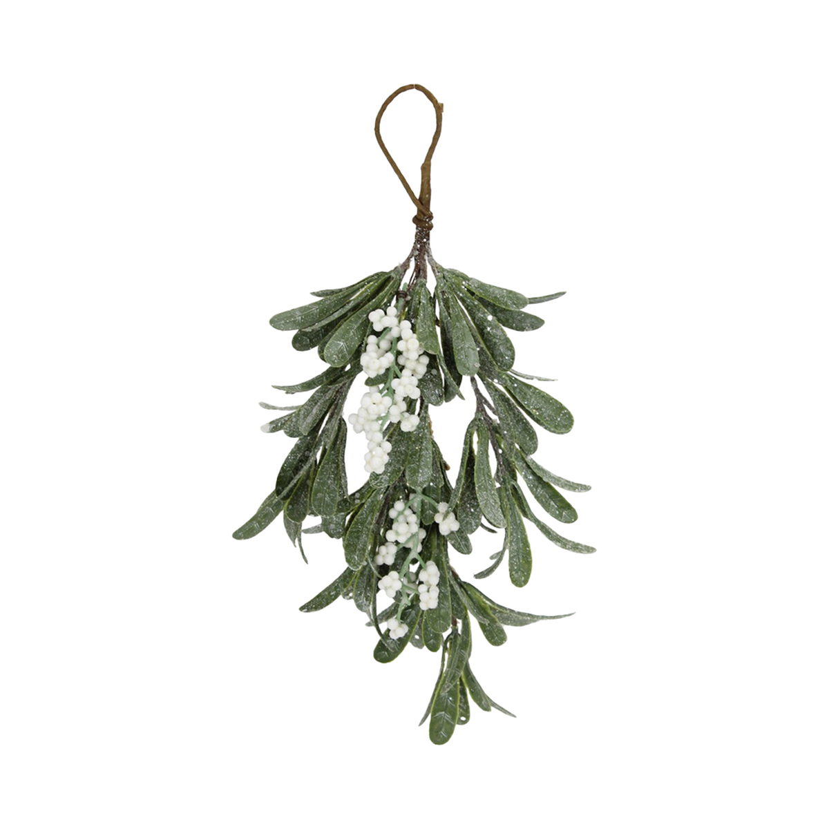 Suspension de gui vert blanc 13"