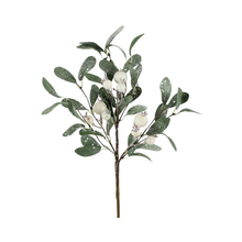 Tige de baies givrées blanc vert 14"