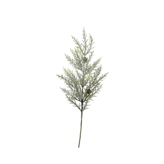 Tige de cèdre givrée vert givré 25"