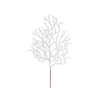 Tige brindilles enneigées assortie blanc naturel 20"