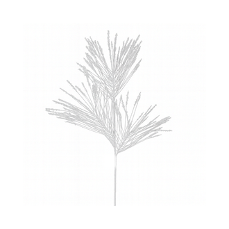 Tige de longues aiguilles glacées blanches 32"
