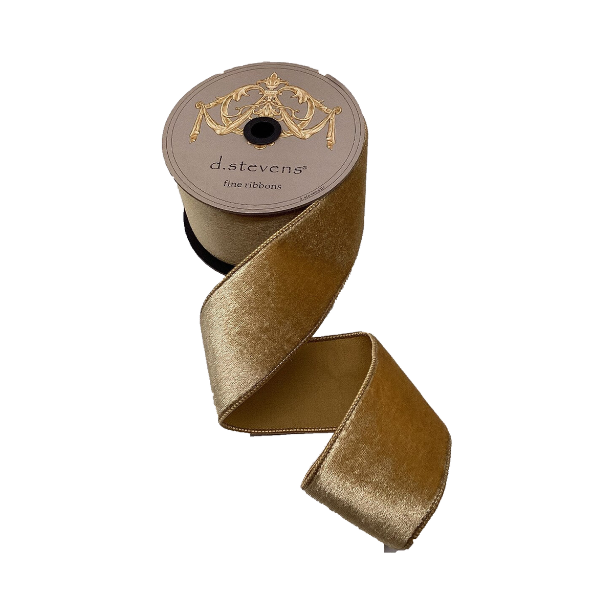 Ruban velours glacé or 7,5 cm x 9 m