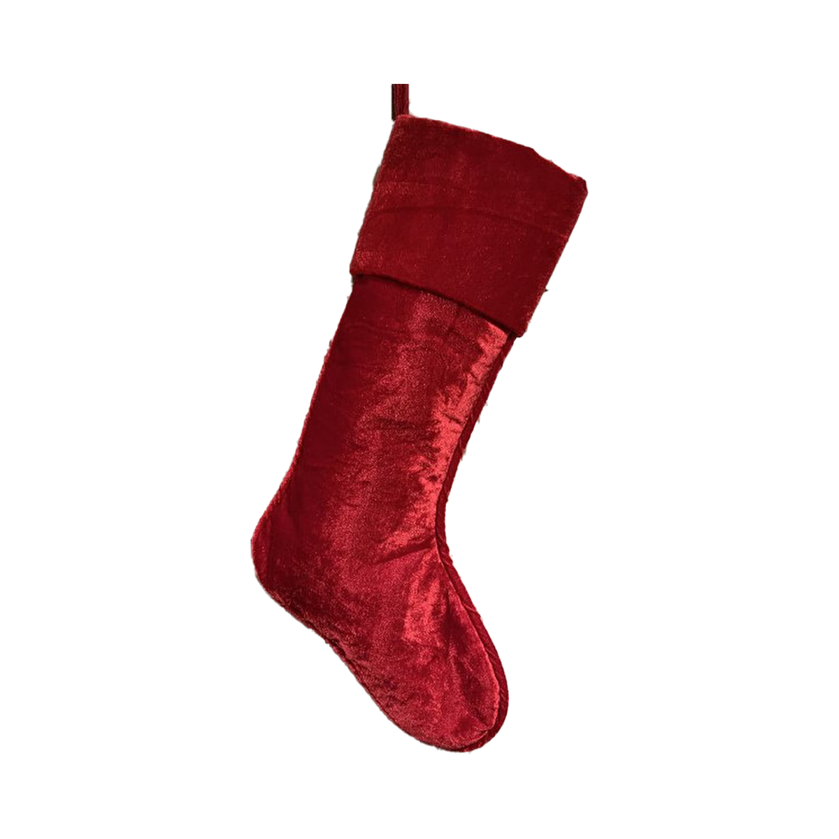 Bas de Noël en velours rouge