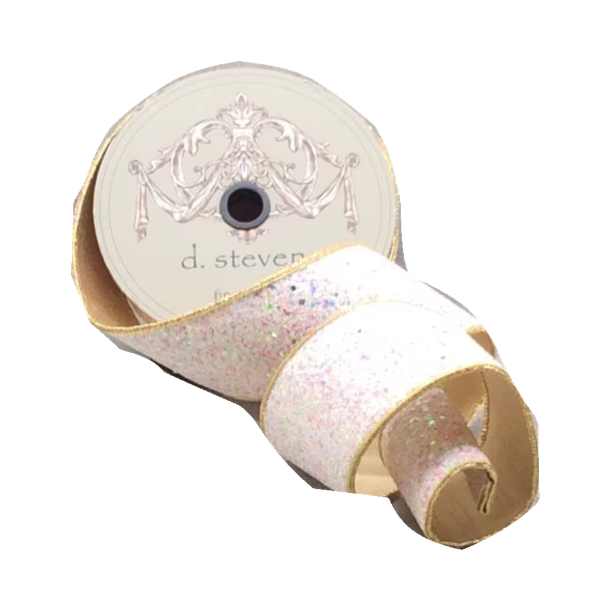 Ruban paillettes Sugar Plum irisé glacé – 2,5 po × 10 verges