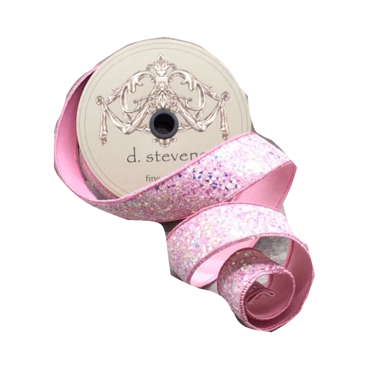 Ruban paillettes Sugar Plum rose barbe à papa – 1,5 po × 10 verges