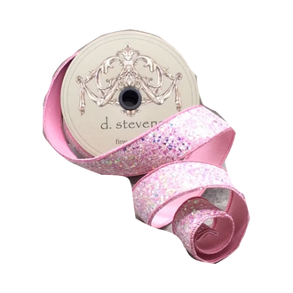 Ruban paillettes Sugar Plum rose barbe à papa – 1,5 po × 10 verges