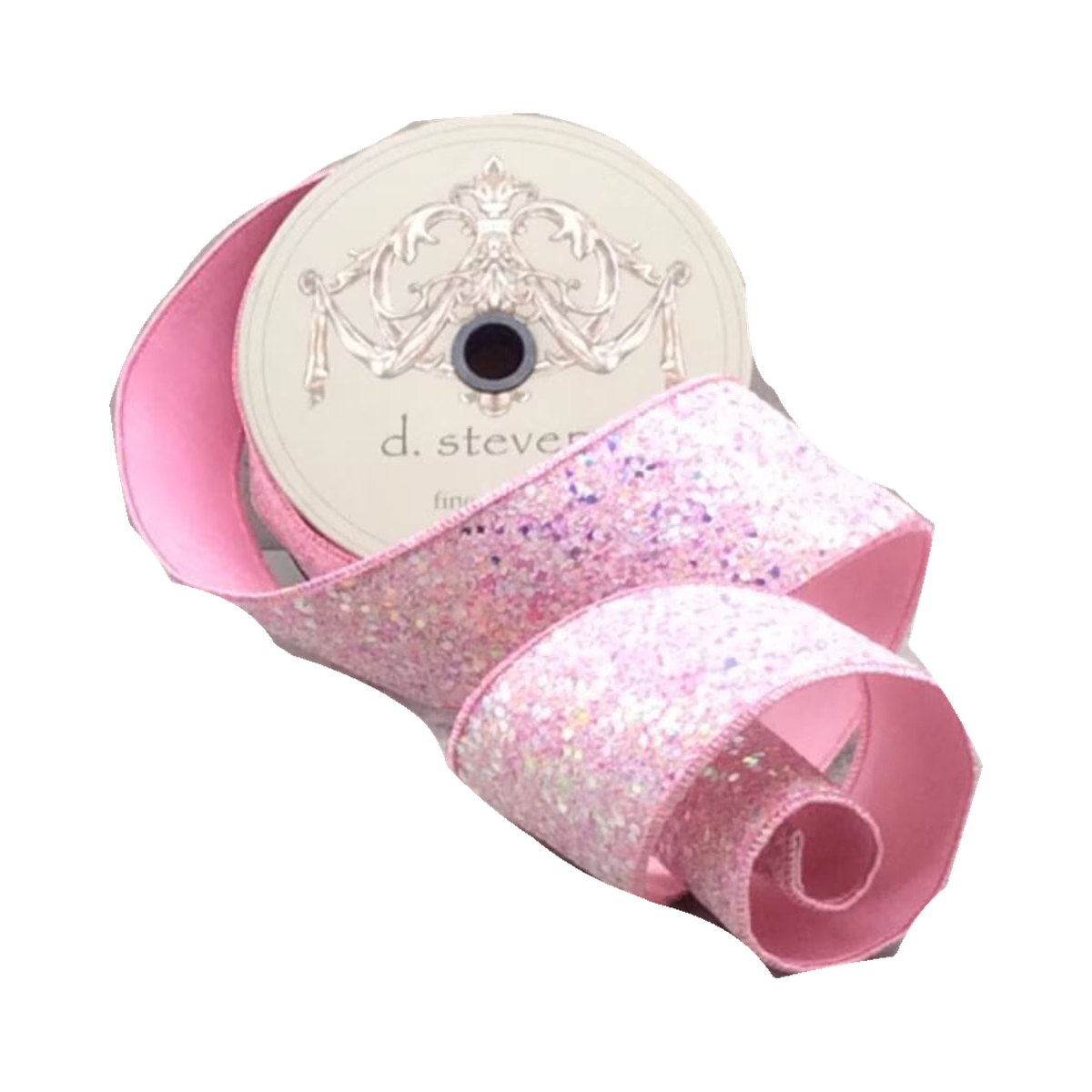 Ruban paillettes Sugar Plum rose barbe à papa – 2,5 po × 10 verges