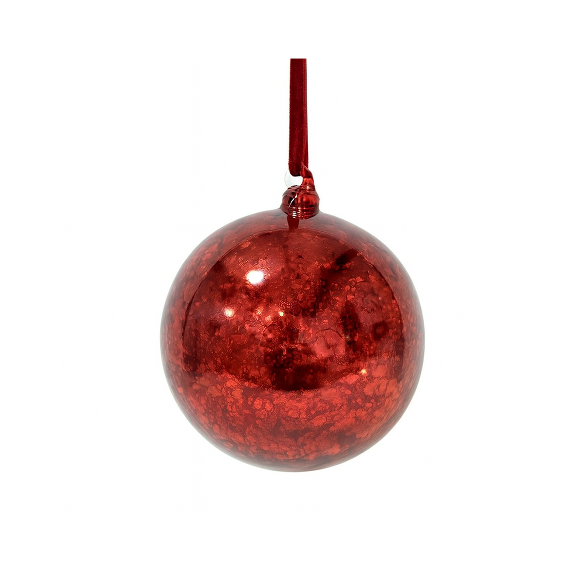 Boule en verre bordeaux vintage — 4 pouces