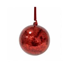 Boule en verre bordeaux vintage — 4 pouces