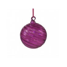 Boule en verre tourbillonnante irisée prune 3,5"