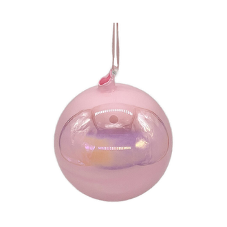 Boule en verre irisé rose — 120 mm