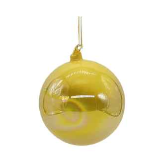 Boule en verre irisé or — 120 mm