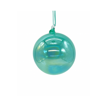 Boule en verre irisé aqua clair — 4 pouces