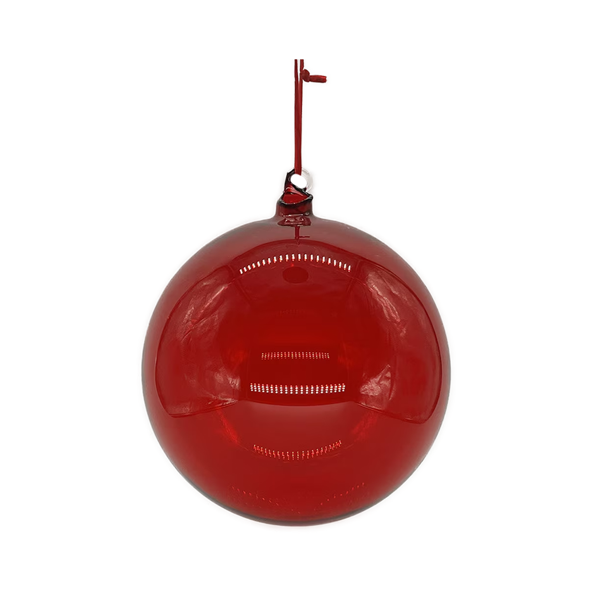 Boule en verre rouge foncé clair — 4 pouces